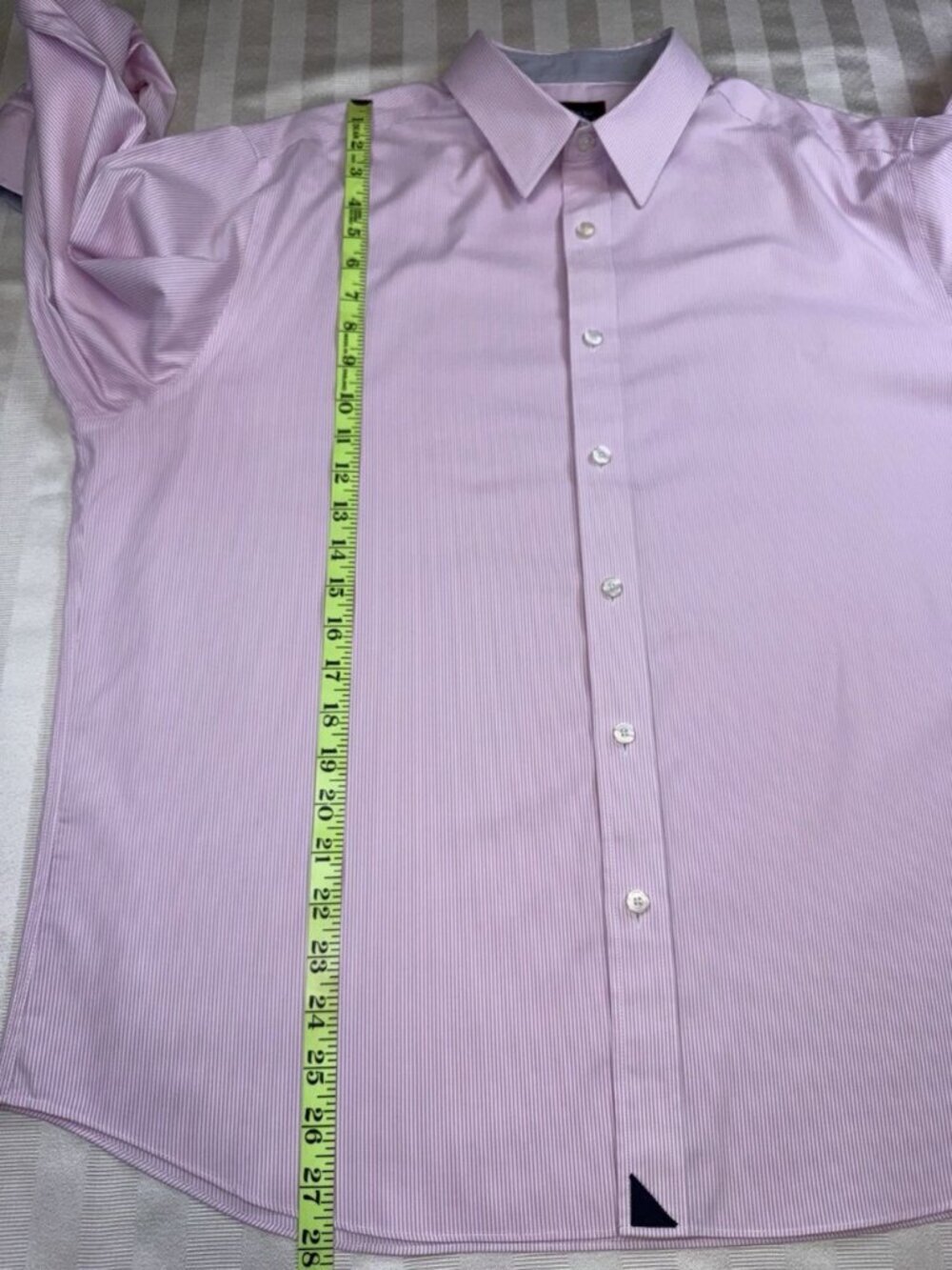 Untuckit Shirt Mens Size XL Pink Striped Flip-Cuff Douro Button Up Wrinkle Free - Picture 6 of 13